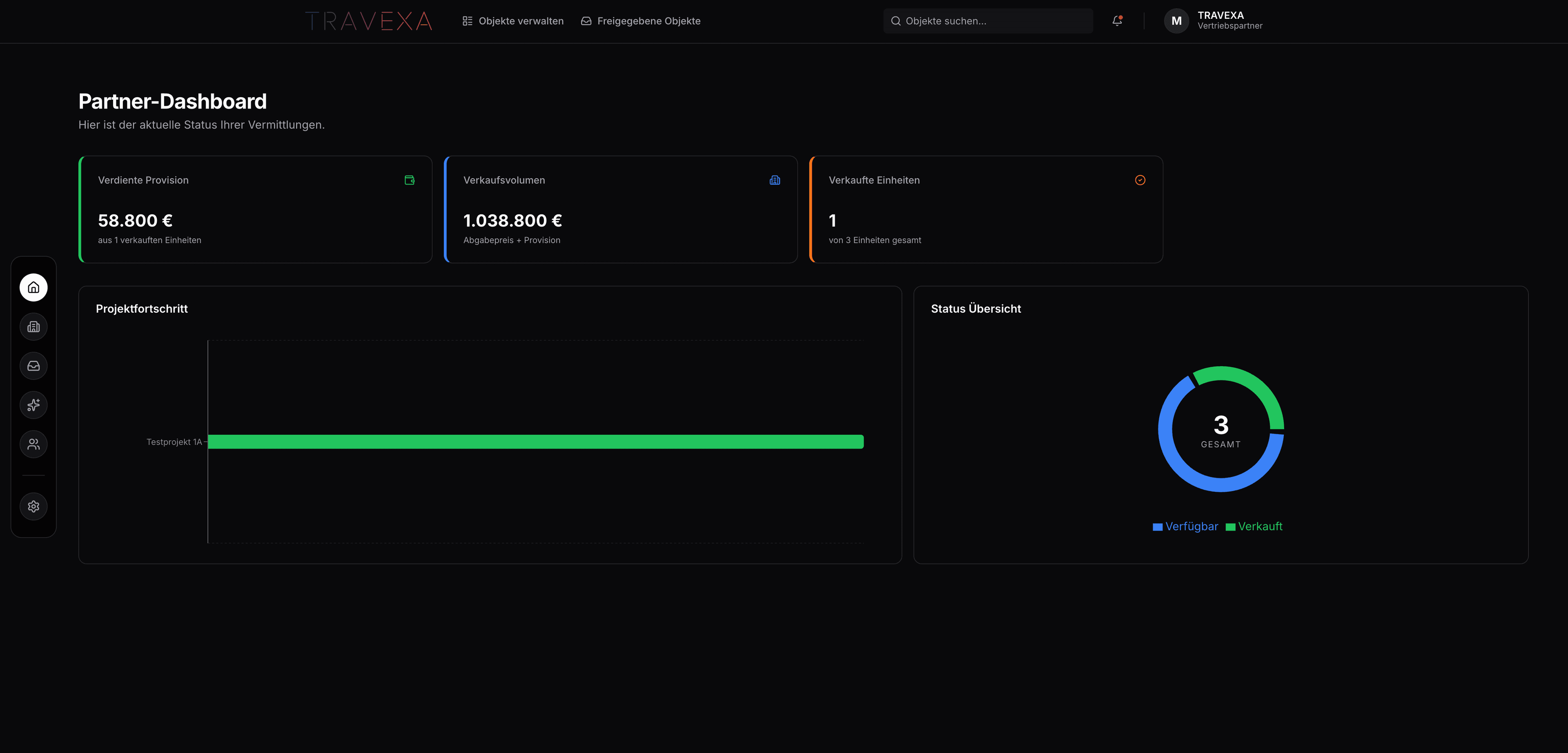 Für Vertriebe: Vermarktung & Live-Status